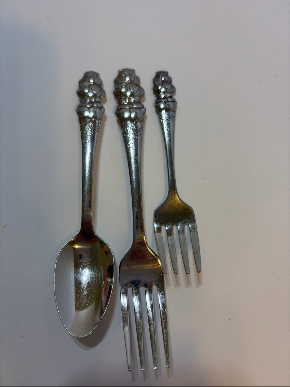 VTG Oneida 1984 American greetings set of 3 care bear silverware flatware
